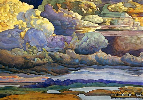 Н.К. Рерих. «Небесный бой». 1912 г.